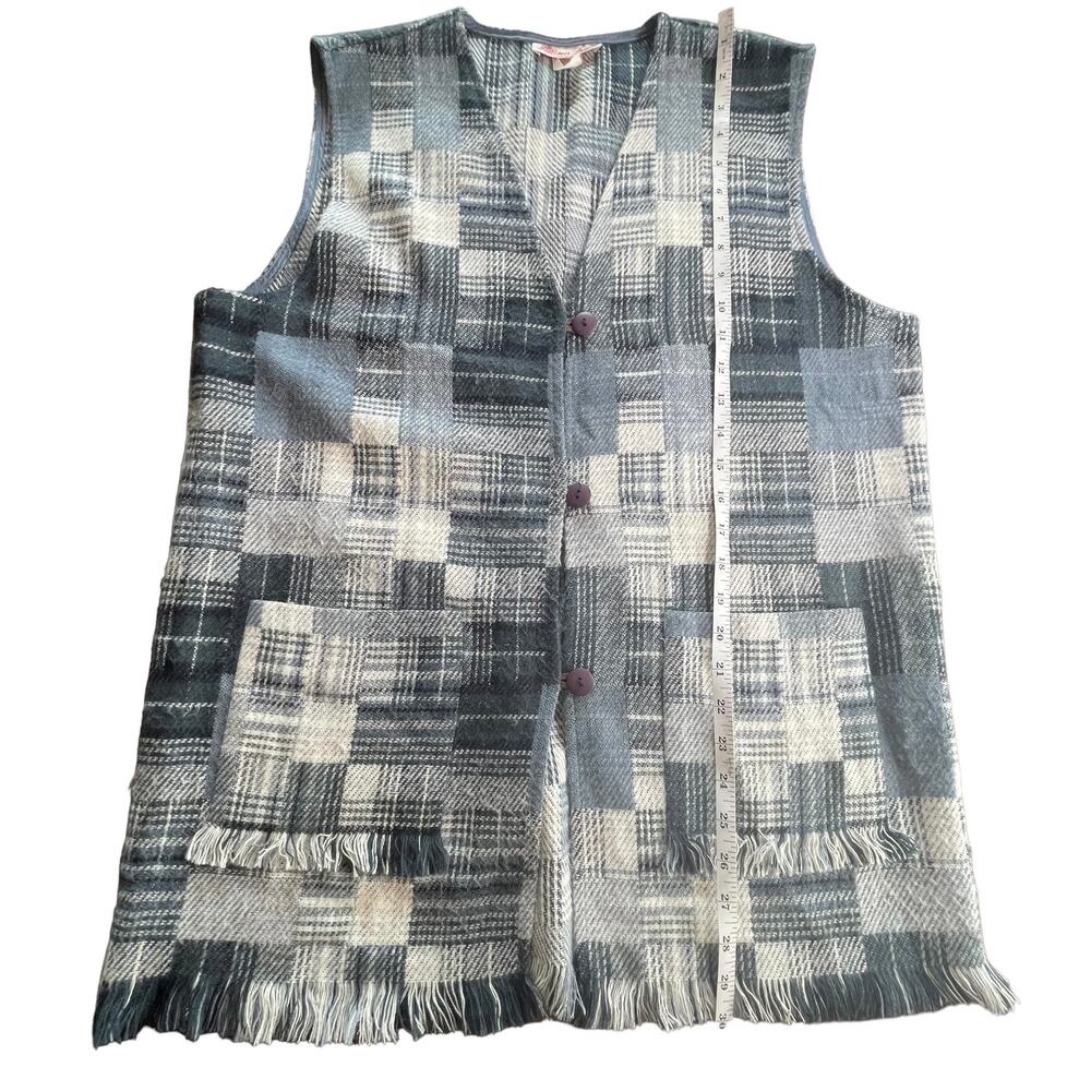 Vintage Cottagecore Patchwork Longline Fringed Ve… - image 4